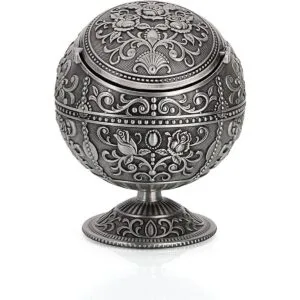 Cenicero vintage resistente al viento con tapa cenicero_1