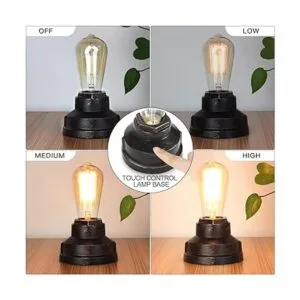 Boncoo Lámpara de mesa con control táctil lámpara de_3