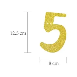 GOER Bandera de copas de champán con purpurina dorada_3