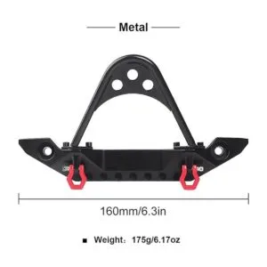 INJORA Parachoques delantero de metal RC con luz LED para_2