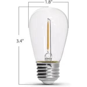 Feit Electric Bombilla LED S14822FILED4 de 1W sin DM 4_4