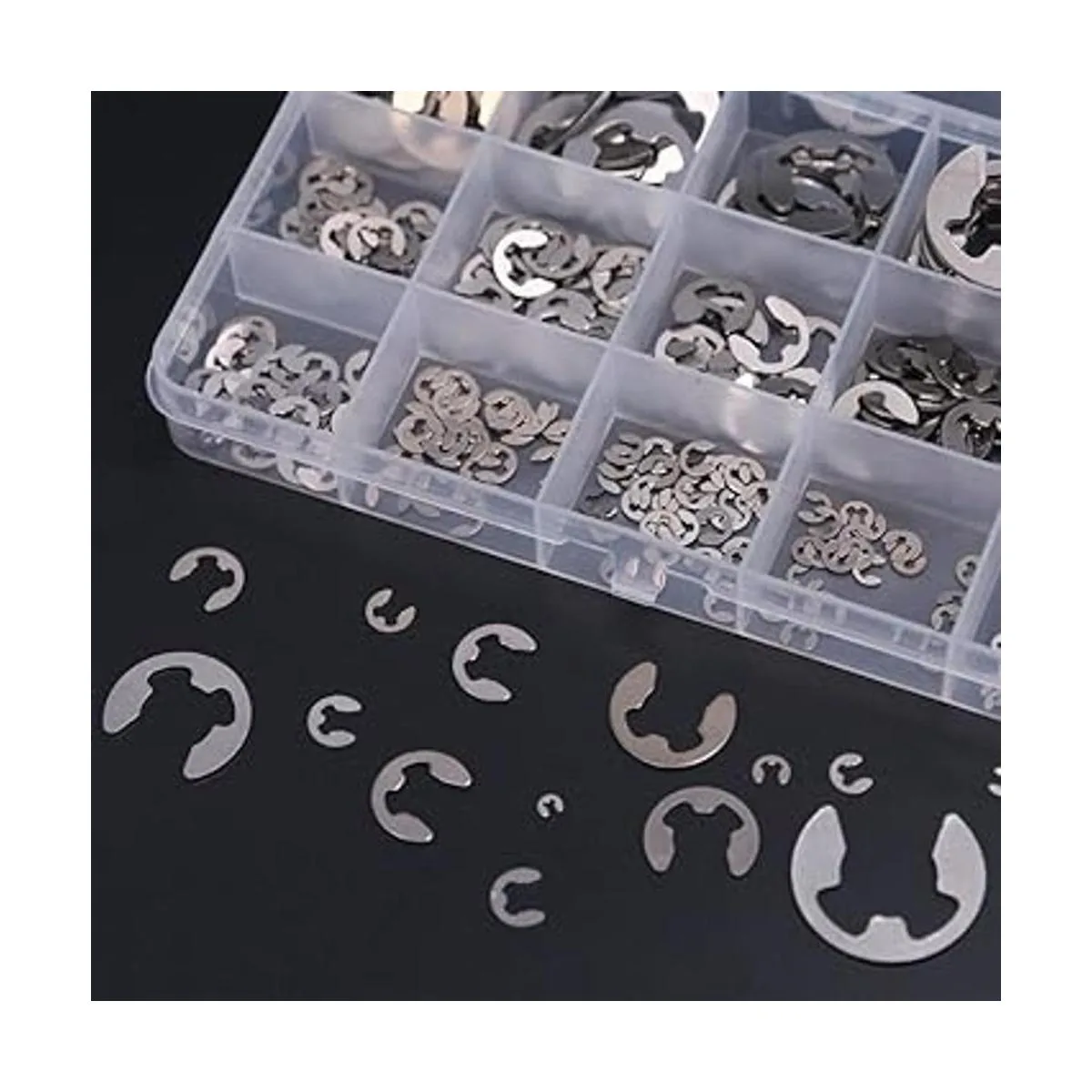 Hilitchi Juego de anillos de retención externos de acero_6