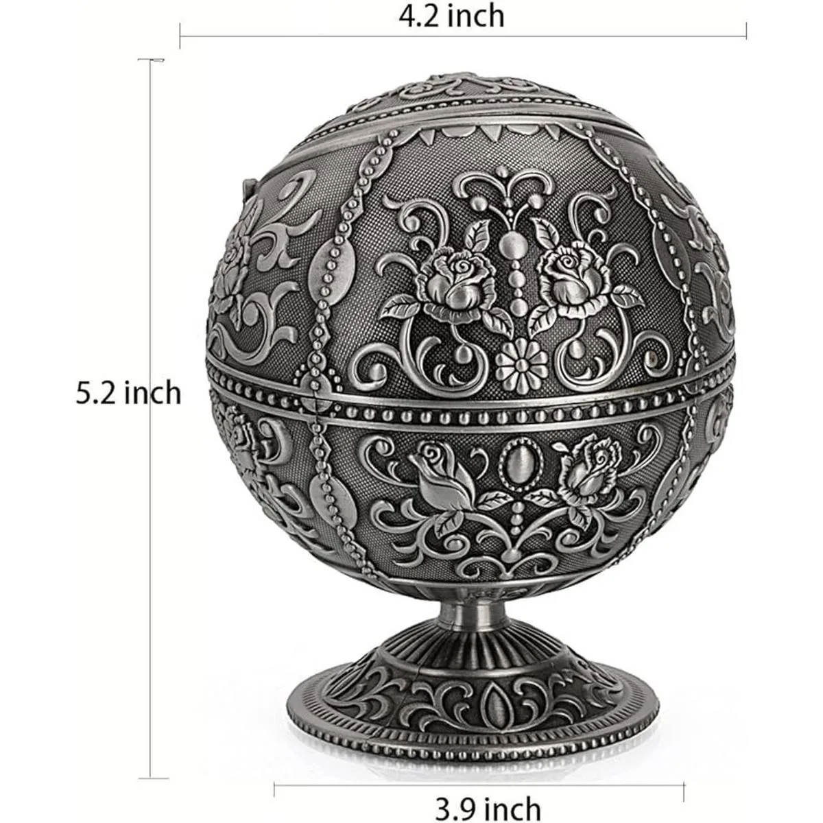 Cenicero vintage resistente al viento con tapa cenicero_2