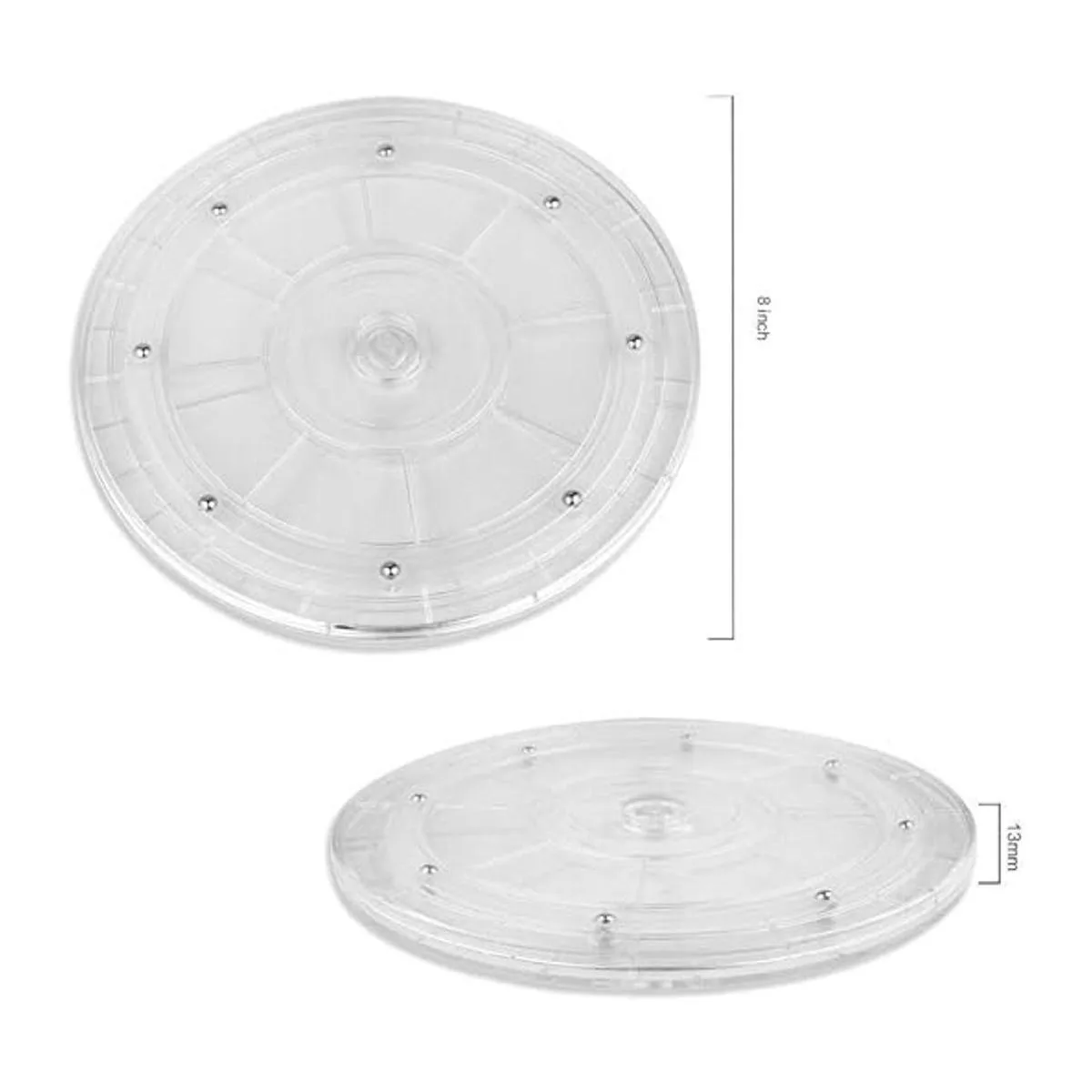 Organizador de mesa giratoria perezoso Susan de acrílico_2