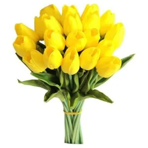 Mandys 20 flores artificiales de color amarillo flores_1