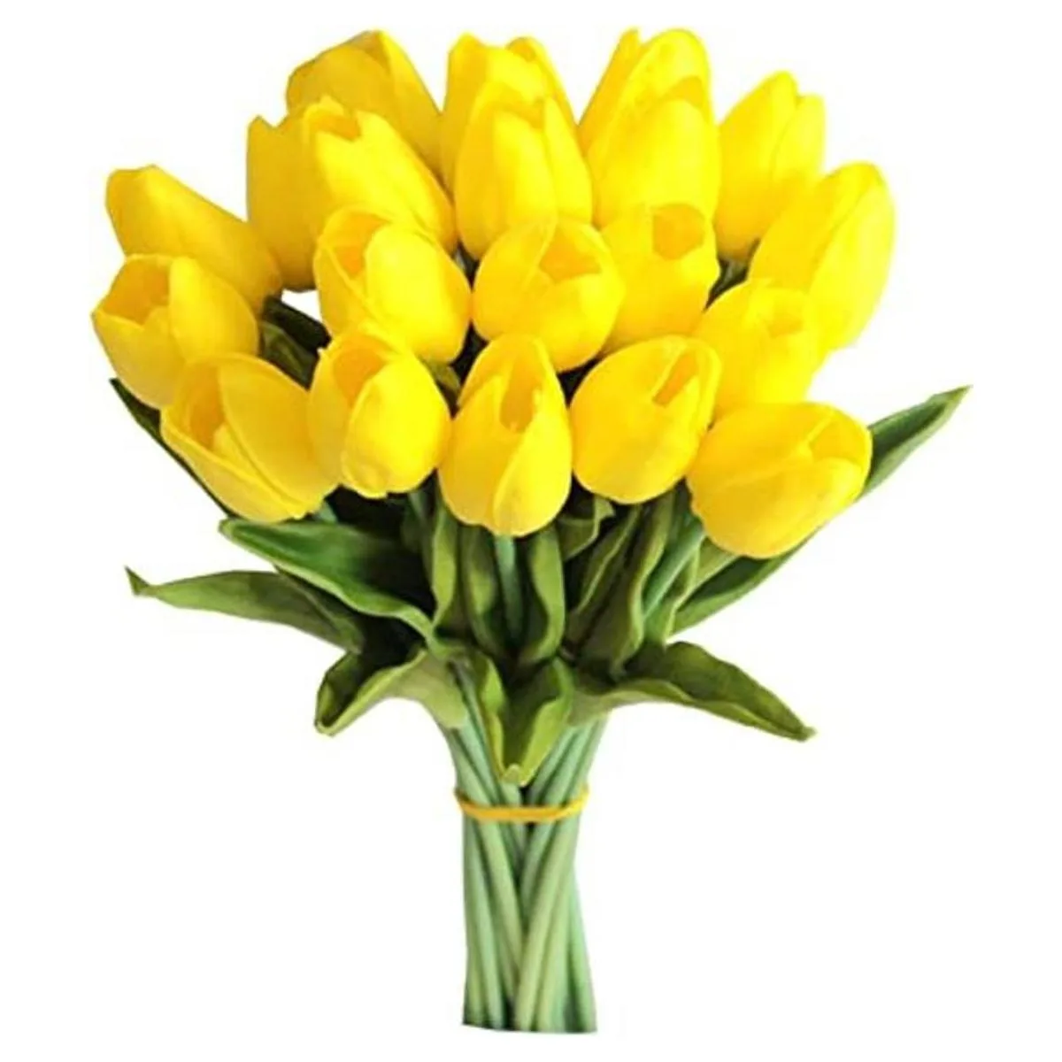 Mandys 20 flores artificiales de color amarillo flores_1