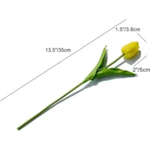 Mandys 20 flores artificiales de color amarillo flores_2