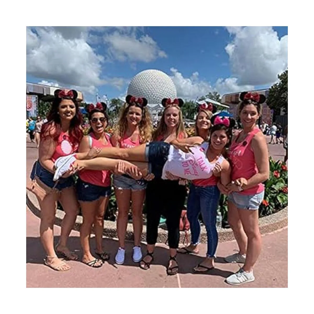 CLGIFT Orejas de Mickey rosas orejas de Minnie arcoíris_3