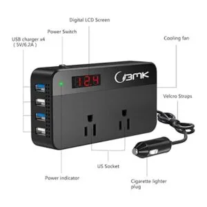 BMK Inversor de corriente para automóvil de 200 W CC de_3