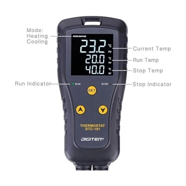 DIGITEN Controlador de temperatura de termostato DTC101_2