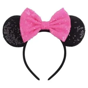 CLGIFT Orejas de Mickey rosas orejas de Minnie arcoíris_1