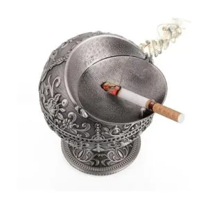 Cenicero vintage resistente al viento con tapa cenicero_3