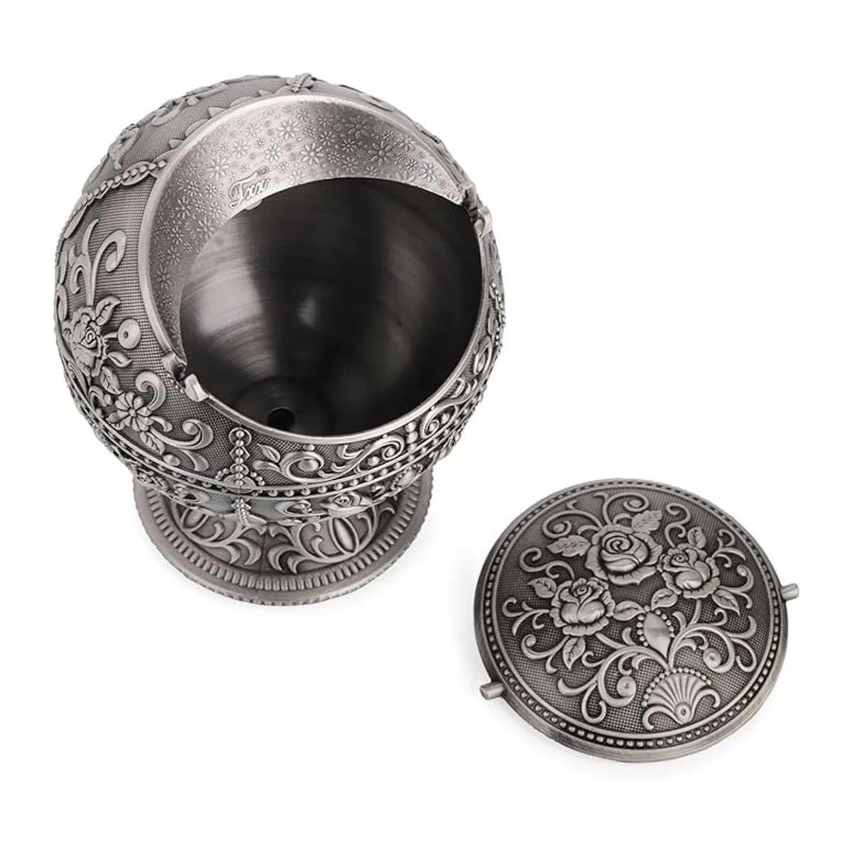 Cenicero vintage resistente al viento con tapa cenicero_4