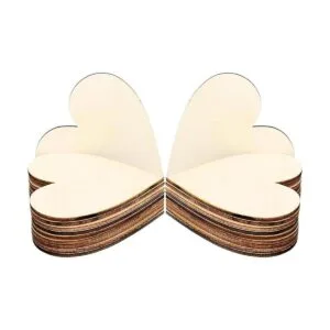 Frienda Corazones de madera de 3.15 pulgadas discos de_1