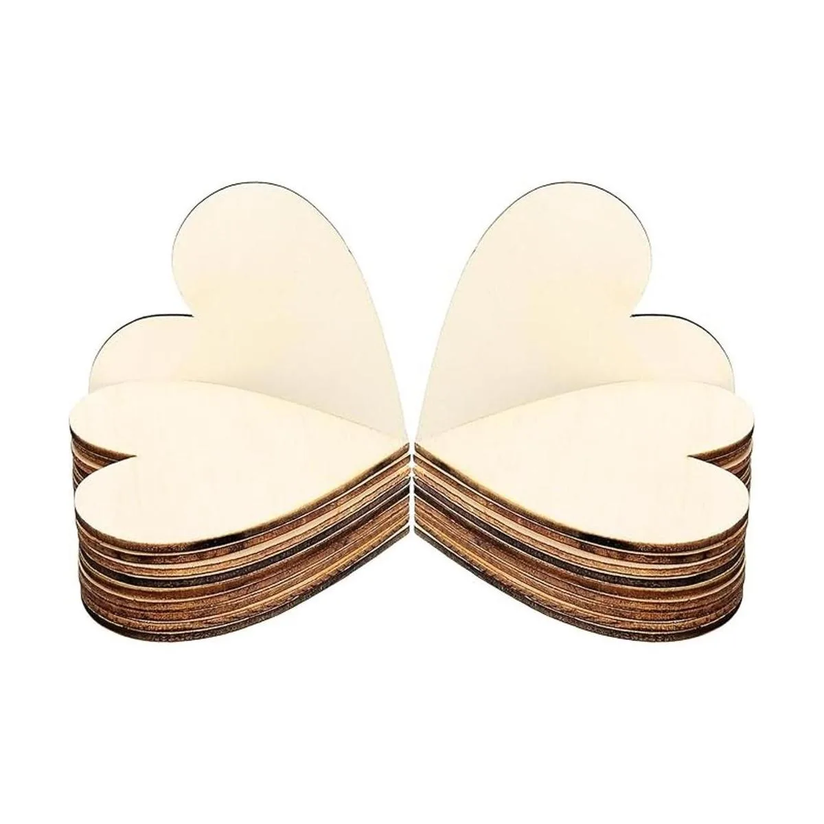 Frienda Corazones de madera de 3.15 pulgadas discos de_1