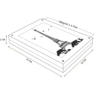 Marcos de fotos acrílicos juego de bloques transparentes_2