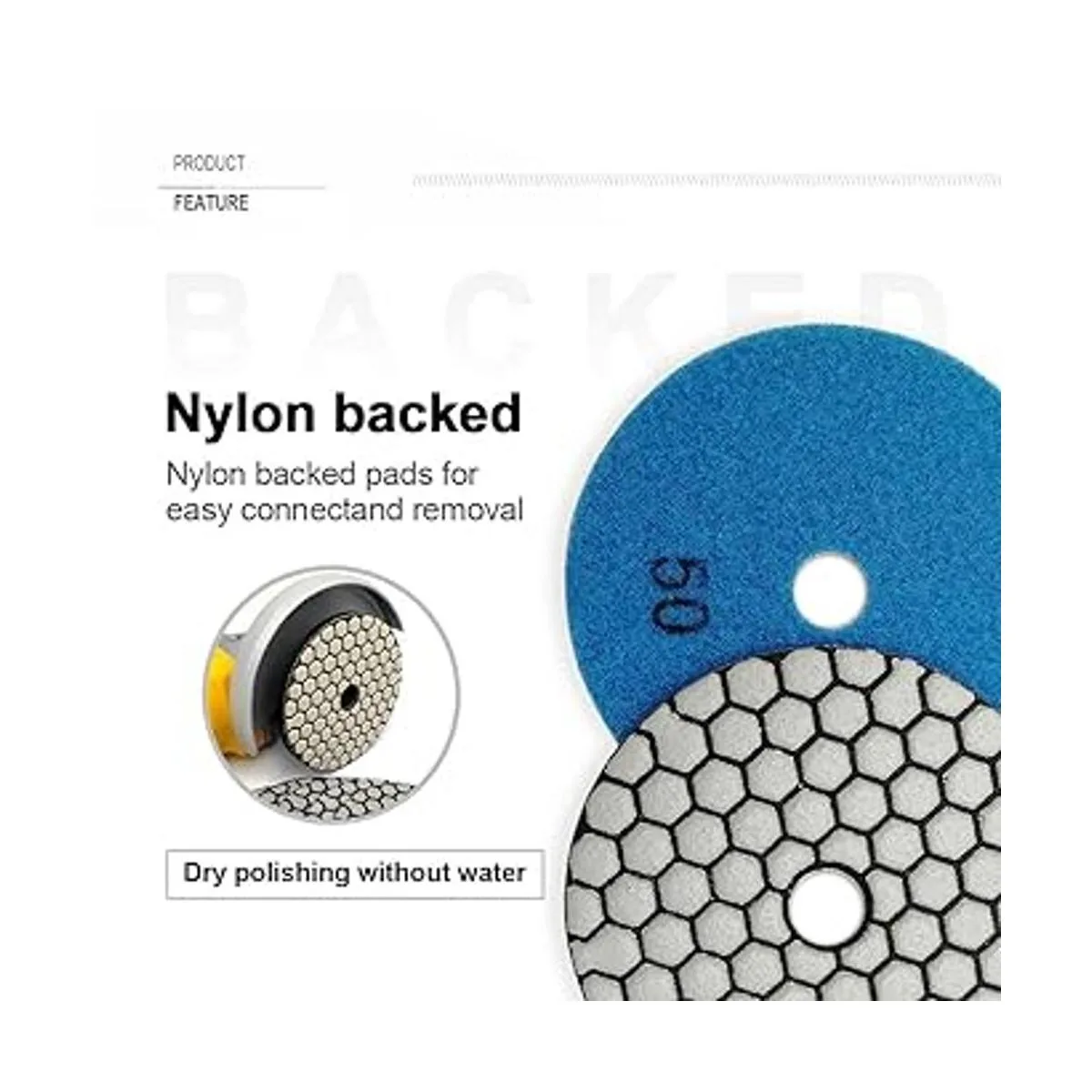 SHDIATOOL Almohadillas de pulido de diamante seco de 4_4