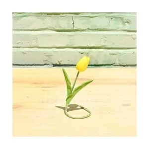 Mandys 20 flores artificiales de color amarillo flores_6