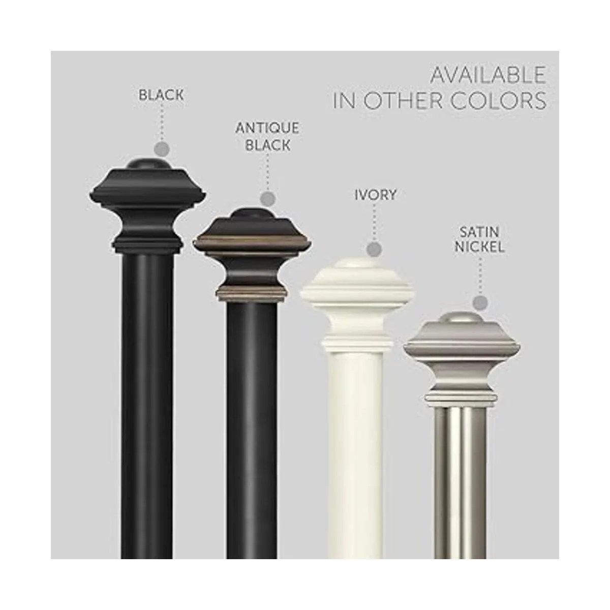 Ivilon Barra de cortina para tratamiento de ventana_3