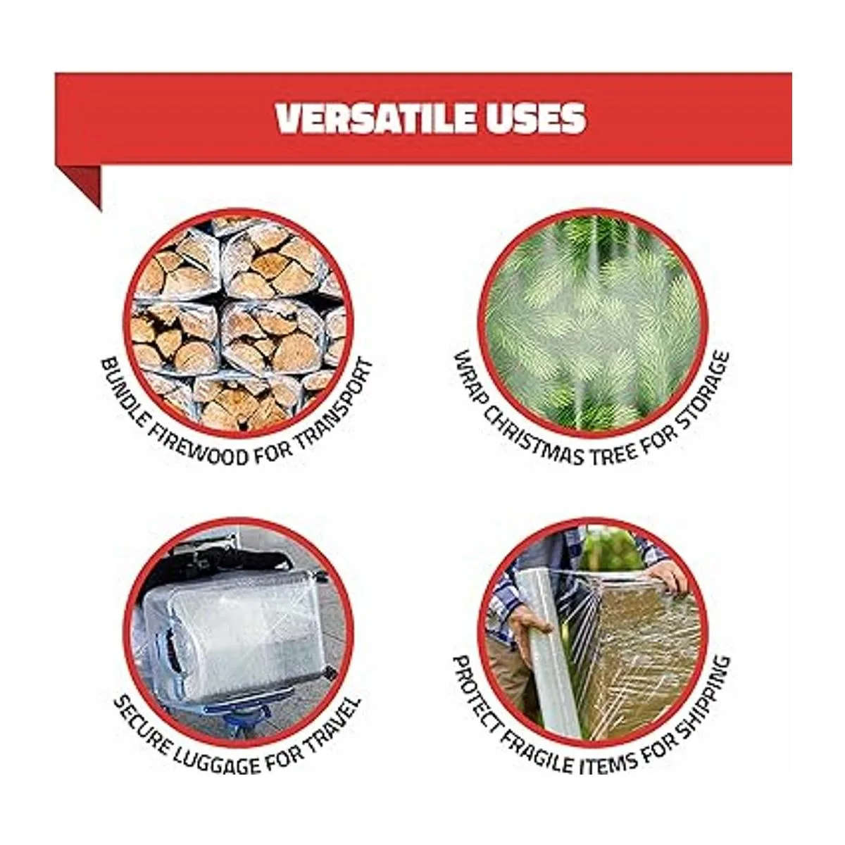 Envoltura elástica de fuerza industrial paquete de 4_5
