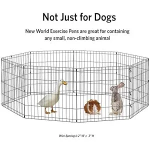 New World Dog Exercise Pen Playpen 18Inch No Door Black_6