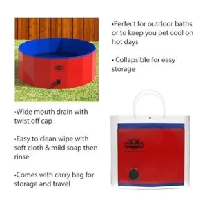 PETMAKER Piscina portátil plegable de 30.5 pulgadas con_4