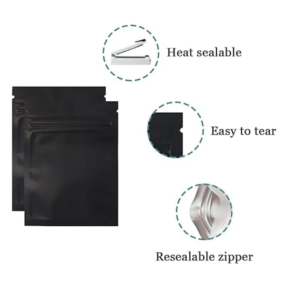 PABCK Paquete de 100 bolsas transparentes reutilizables_3