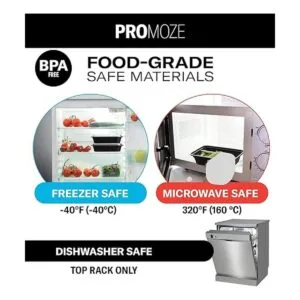 Recipientes de alimentos de plástico para microondas con_5