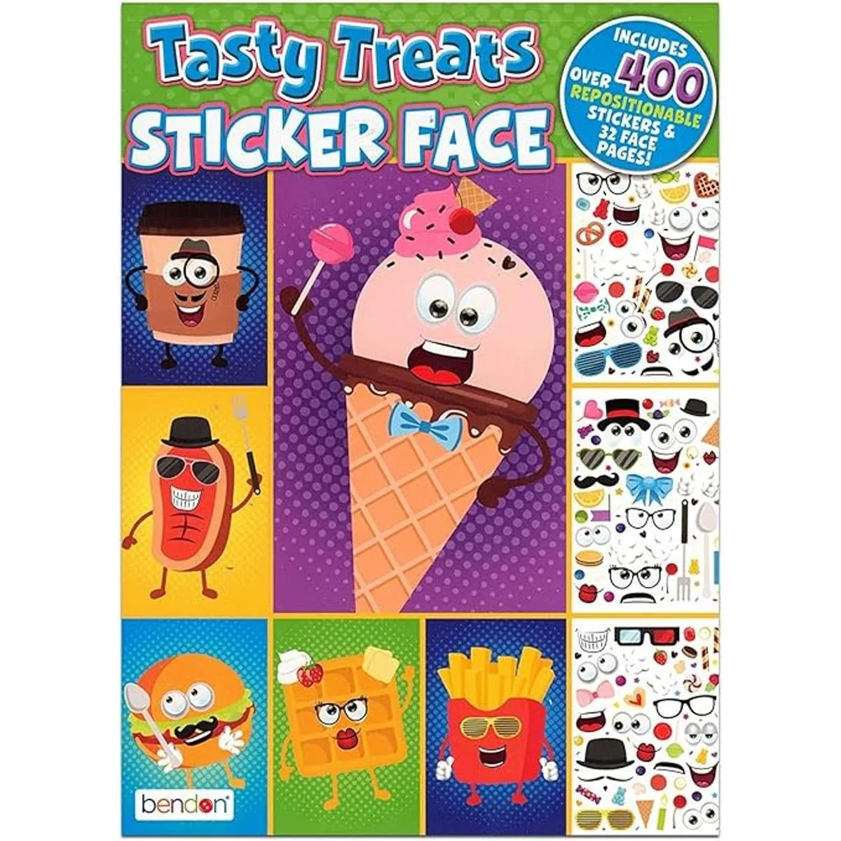 Make a Face Libros de calcomanías para niños pequeños_3