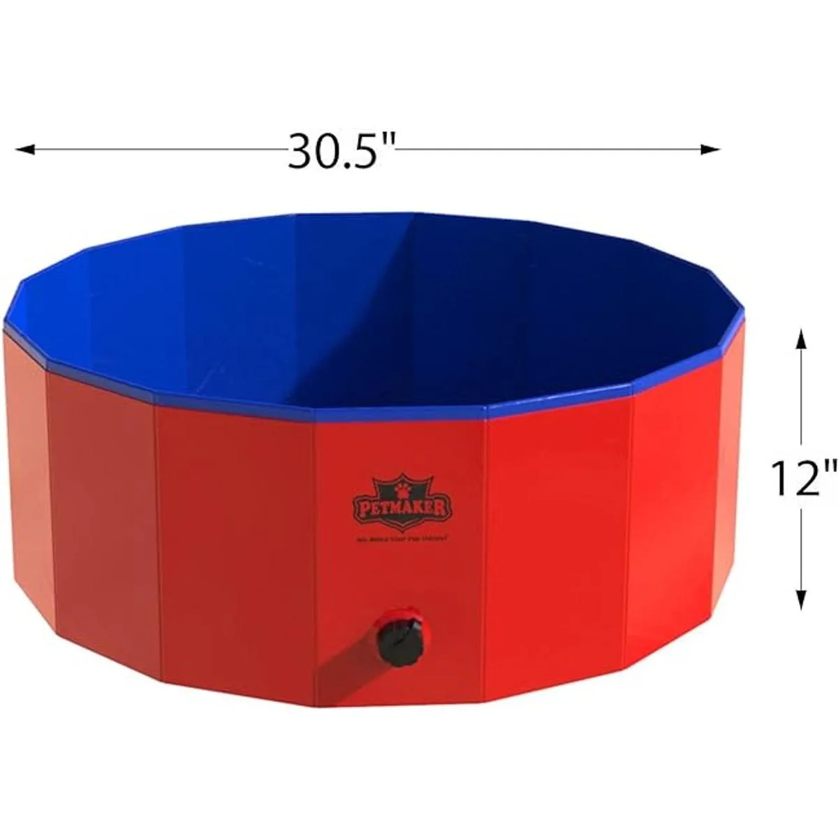 PETMAKER Piscina portátil plegable de 30.5 pulgadas con_3