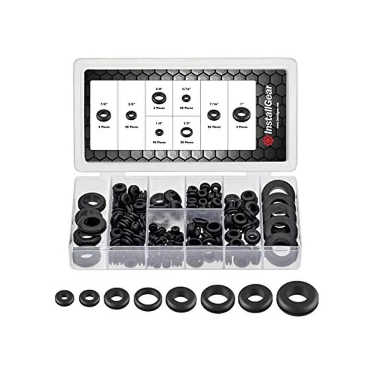 InstallGear Kit surtido de ojales de goma de 180 piezas 8_1
