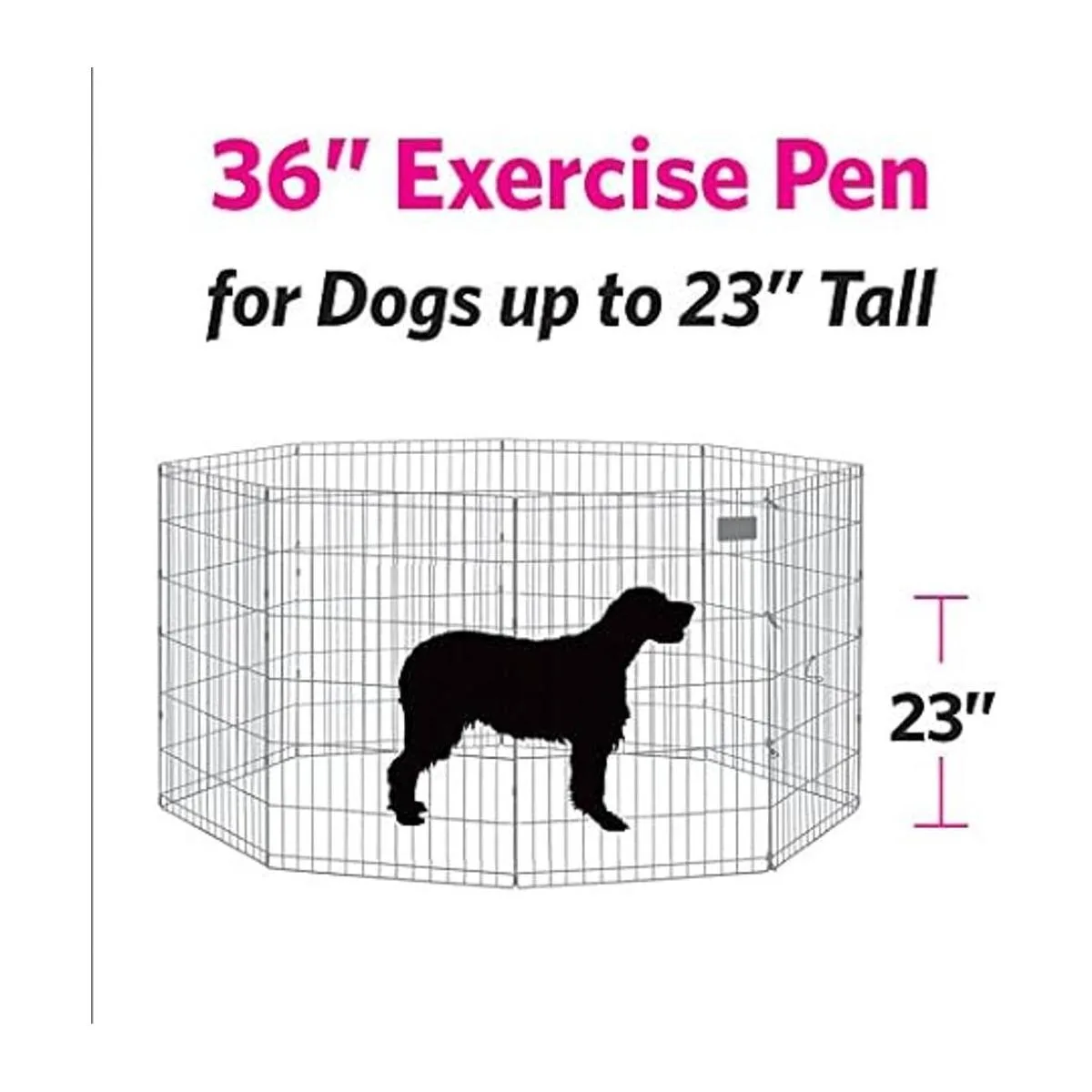 New World Dog Exercise Pen Playpen 18Inch No Door Black_4