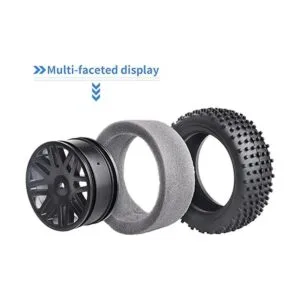 HobbyPark Juego de 4 llantas y llantas para coche_3