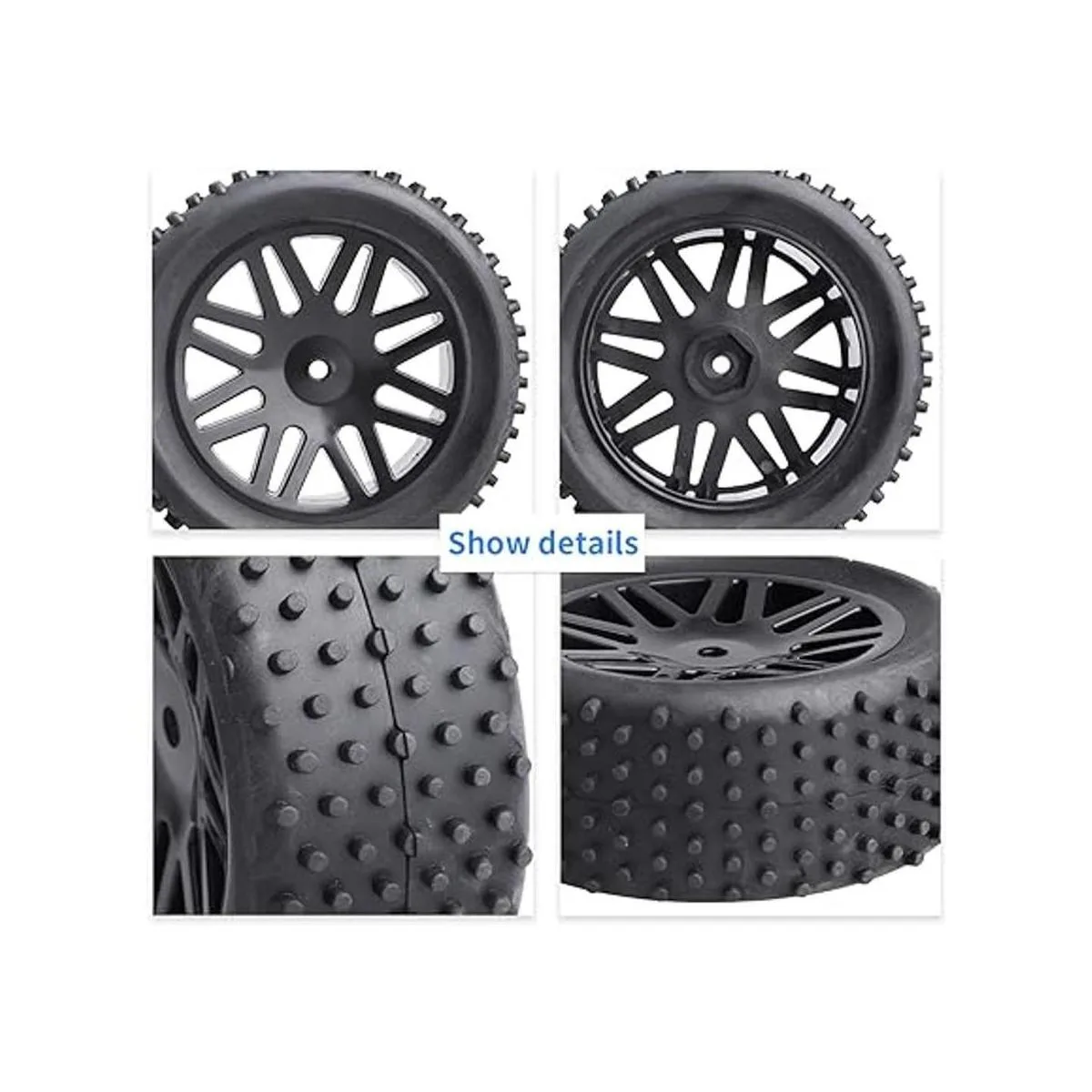 HobbyPark Juego de 4 llantas y llantas para coche_4