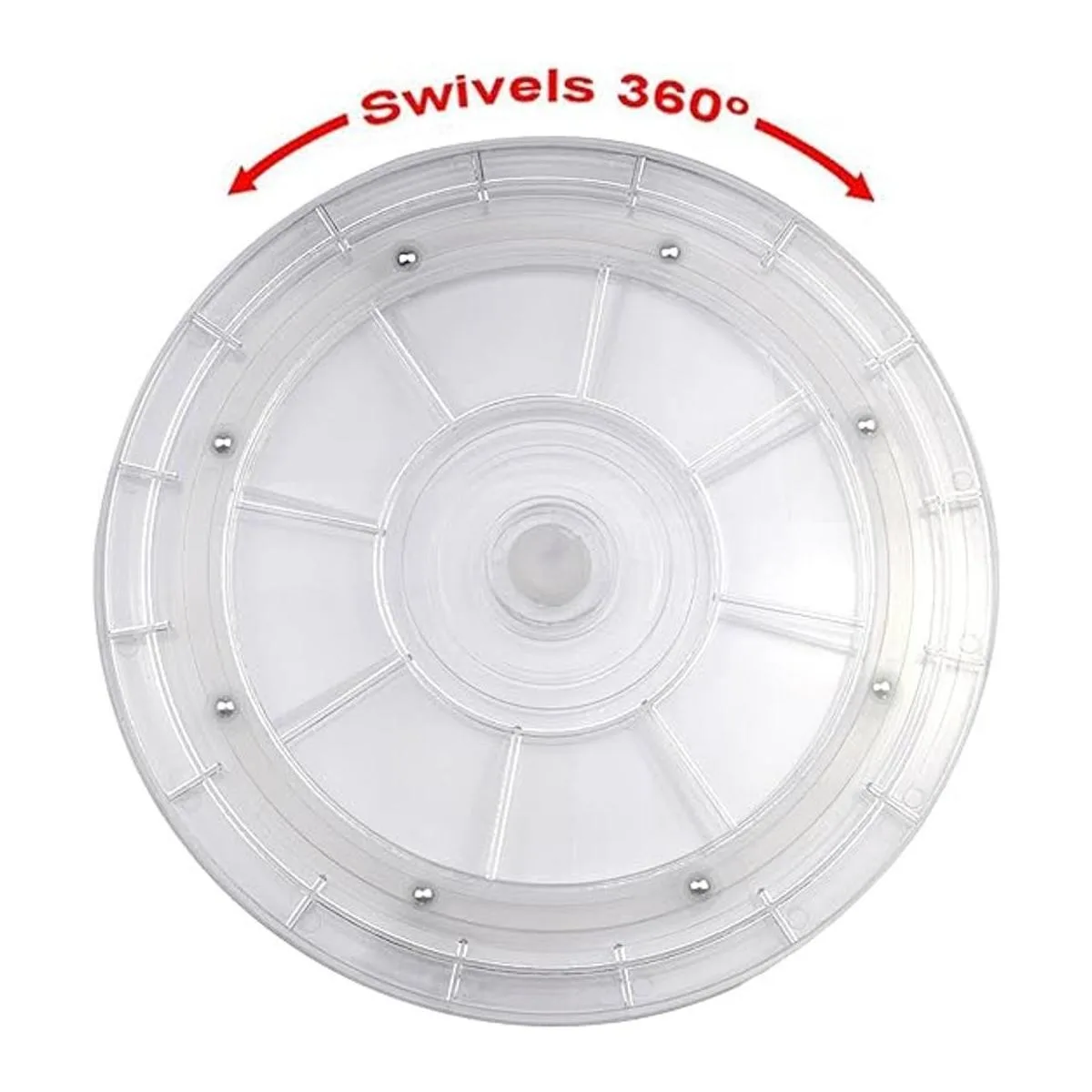 Organizador de mesa giratoria perezoso Susan de acrílico_3