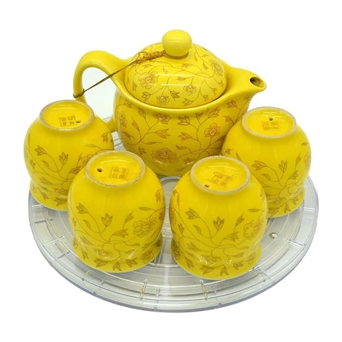 Organizador de mesa giratoria perezoso Susan de acrílico_4