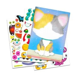 Make a Face Libros de calcomanías para niños pequeños_2