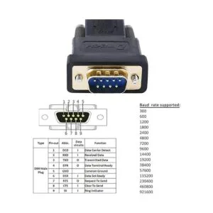 DTECH Cable Serial a USB Adaptador DB9 Macho RS232 Puerto_4