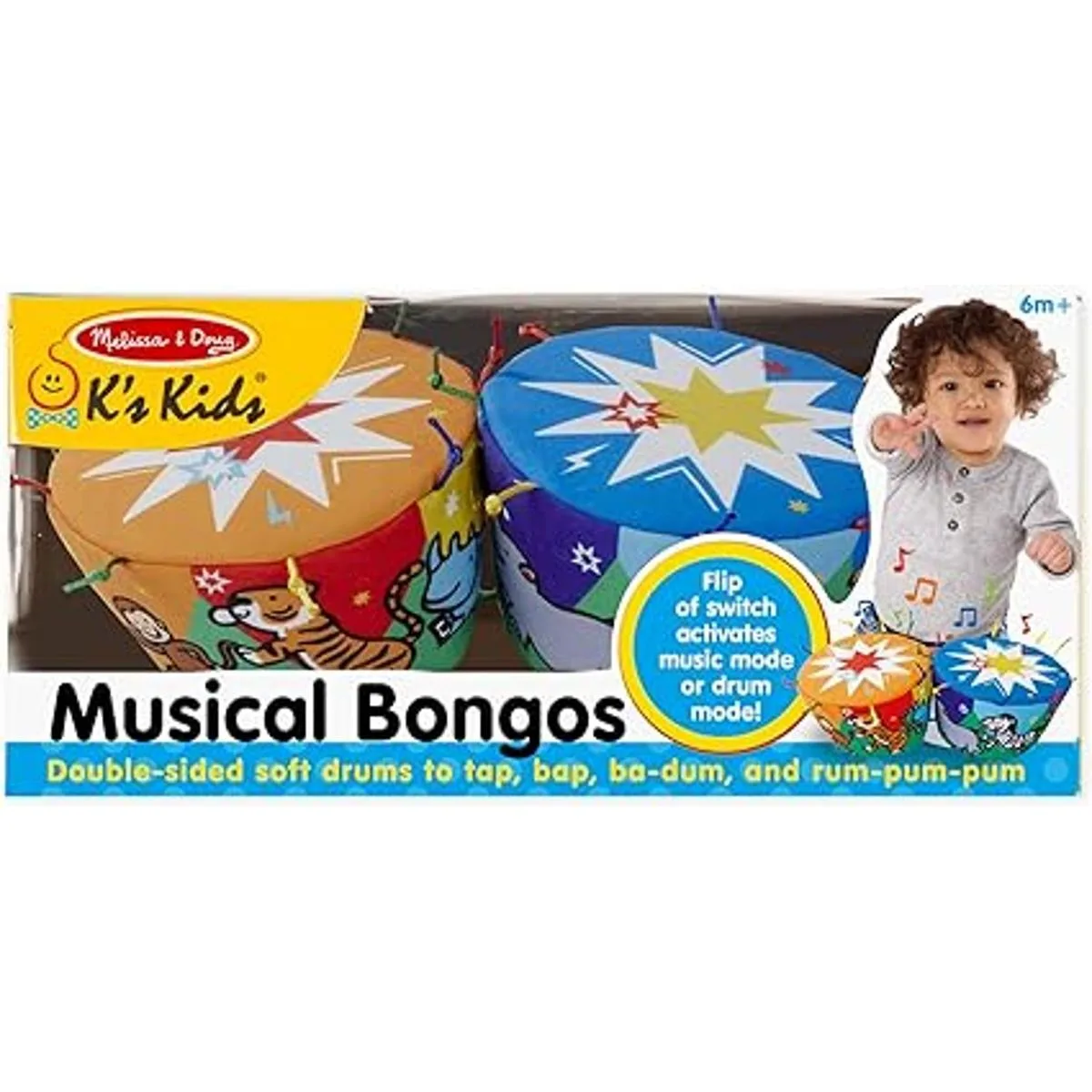 Melissa Doug Ks Kids Bongo Drums Instrumento musical_5