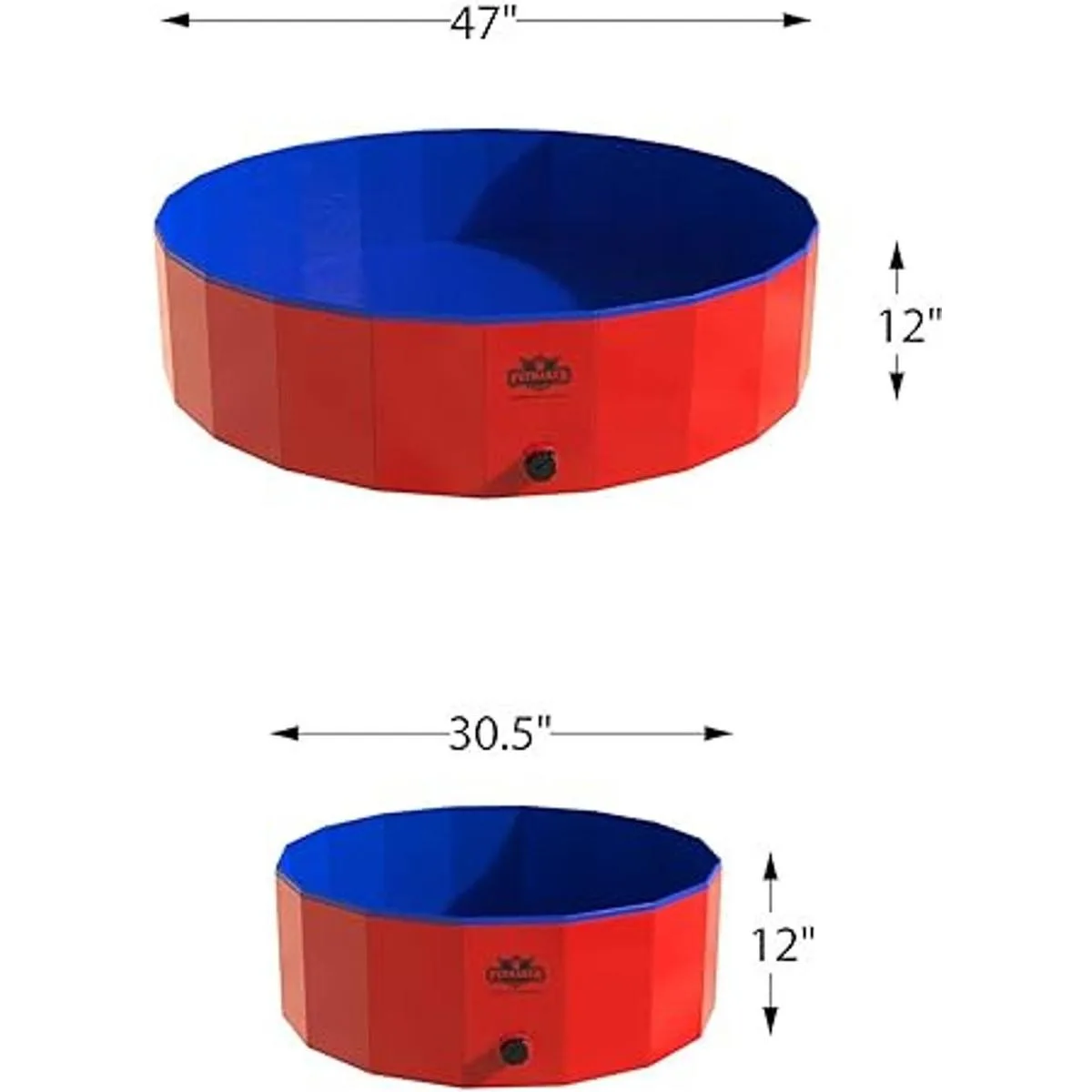 PETMAKER Piscina portátil plegable de 30.5 pulgadas con_6