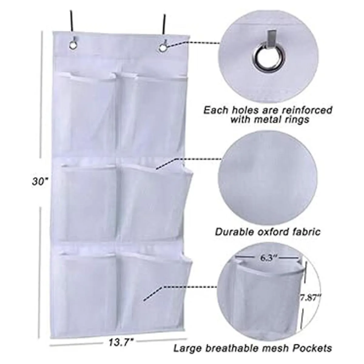 KIMBORA Paquete de 2 bolsillos grandes de malla para_3