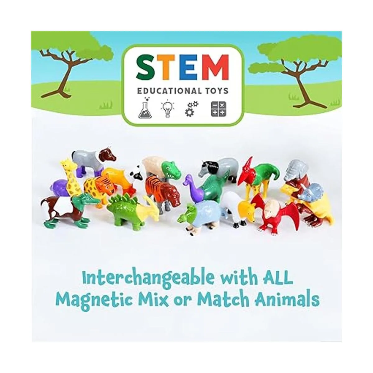 Juego de juguetes magnéticos para mezclar o combinar con_6