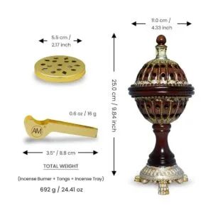 Quemador de incienso AM resina de incienso Globo de lujo_2