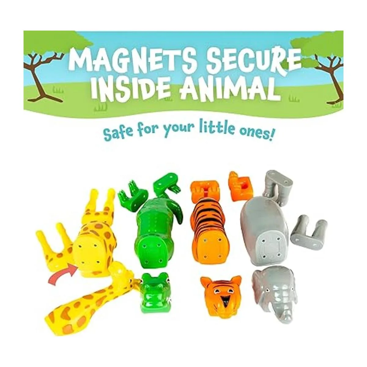 Juego de juguetes magnéticos para mezclar o combinar con_4