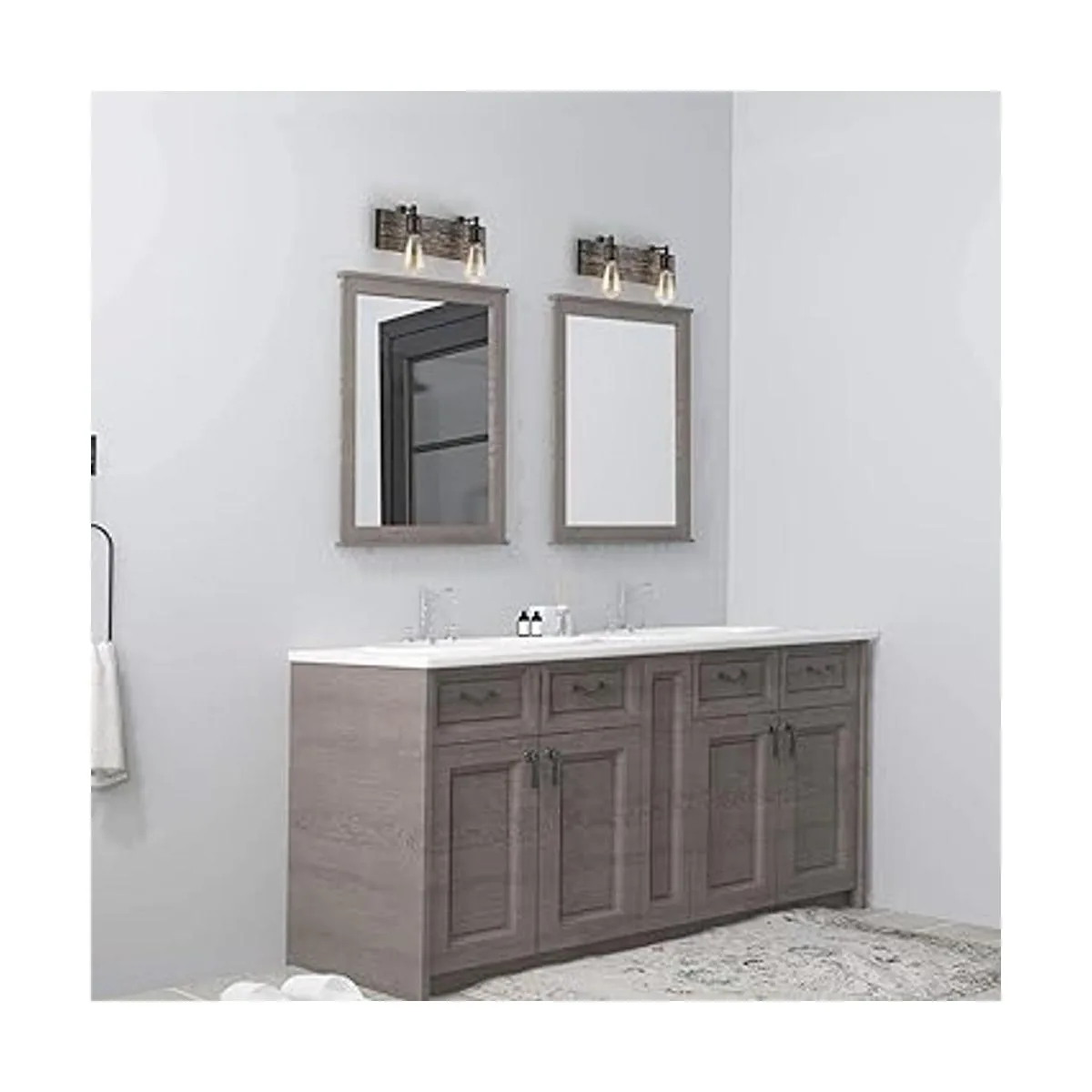 LOG BARN Luces de tocador aplique de pared en madera_3