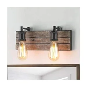 LOG BARN Luces de tocador aplique de pared en madera_1