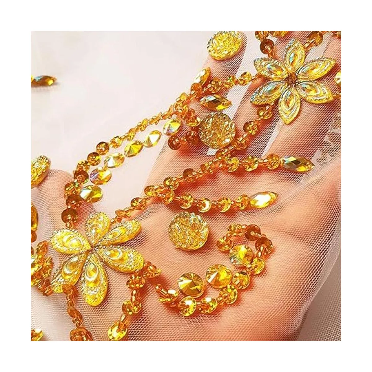 Noble Pure Parches de color AB hechos a mano con cuentas_2