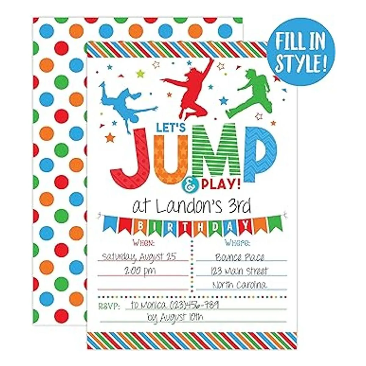 Invitación de cumpleaños de casa de rebote para niño_2