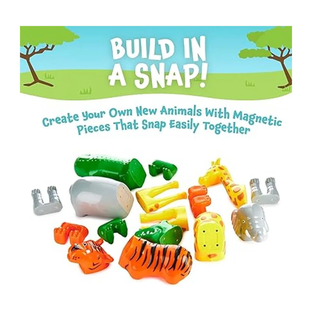 Juego de juguetes magnéticos para mezclar o combinar con_3