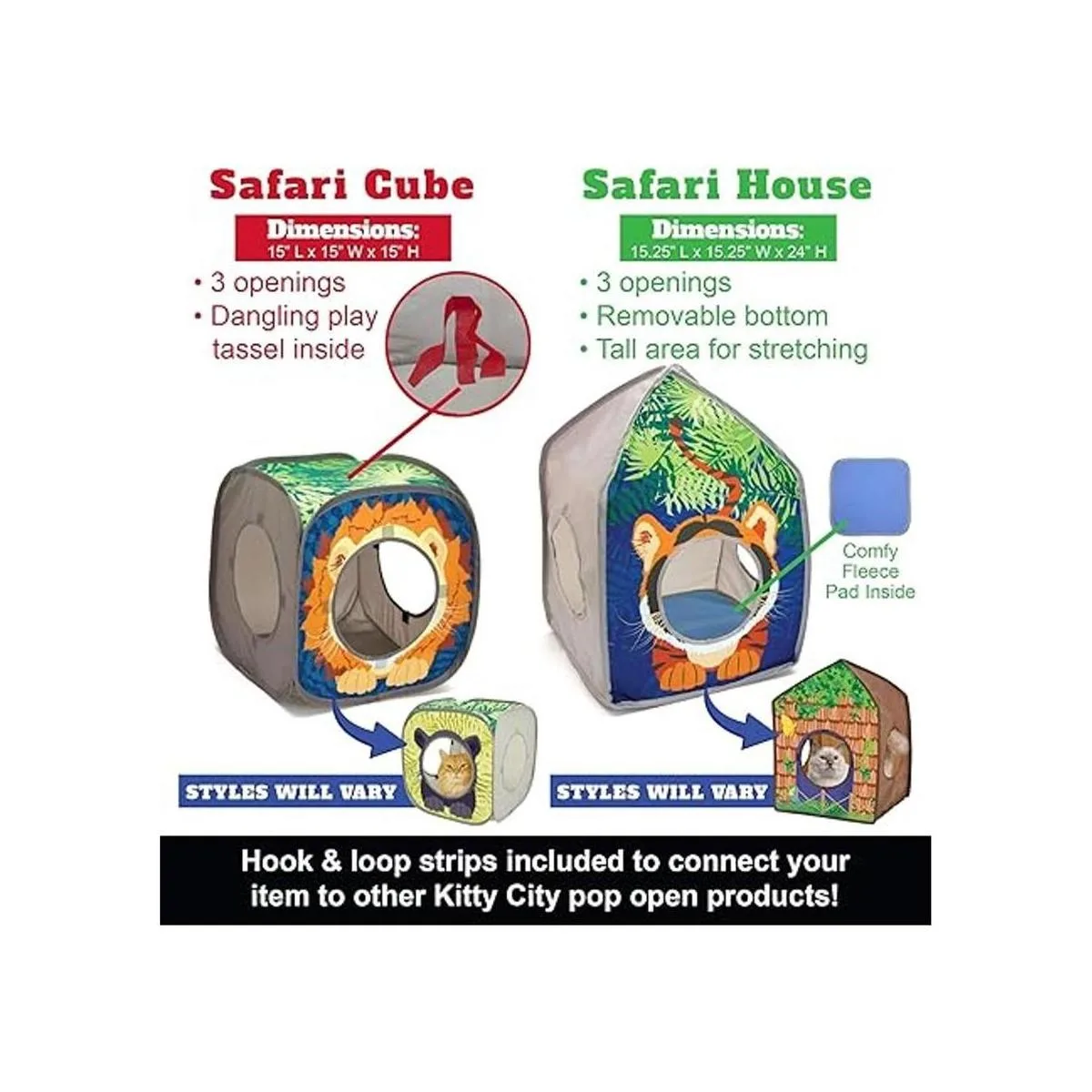 Kitty City Jungle Cat Cube Combo cubo plegable para_5